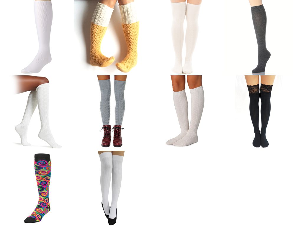 knitted knee high socks